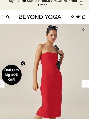 beyond yoga red strapless dress Beyond Yoga Spacedye Prep Halter Dress